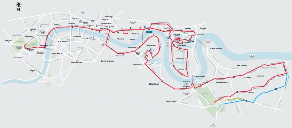London Marathon 2021 trasa | Aktywer